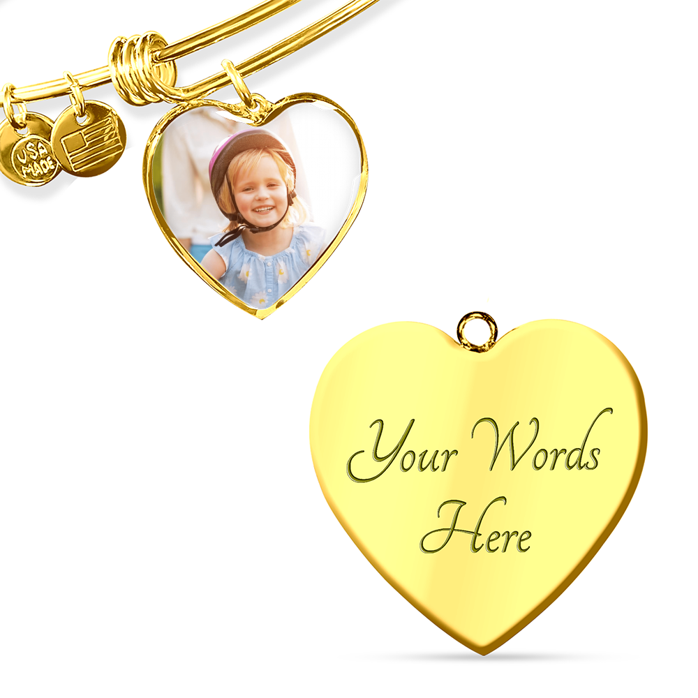 Heart Bracelet with Engraving
