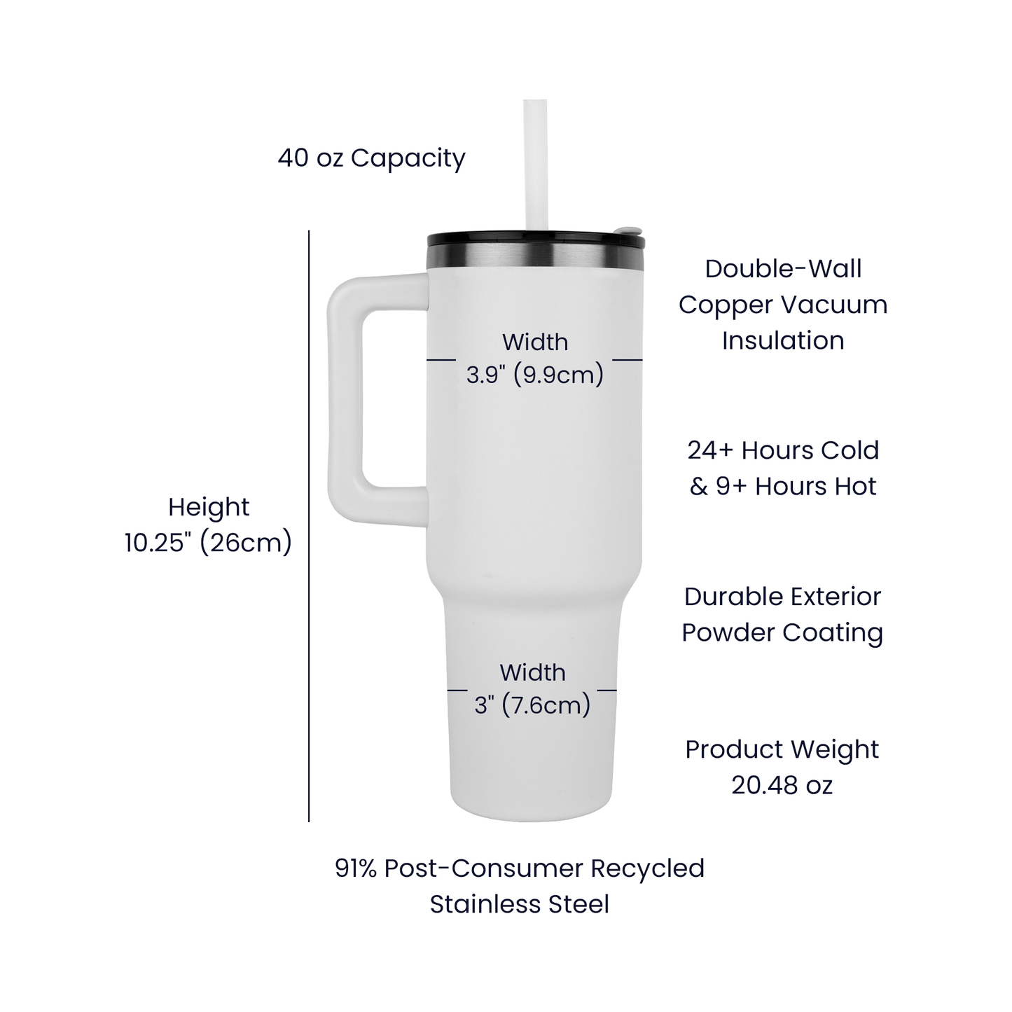 Pinnacle 40oz Tumbler "Ride or Die"