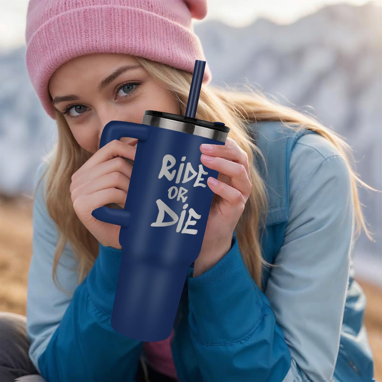Pinnacle 40oz Tumbler "Ride or Die"