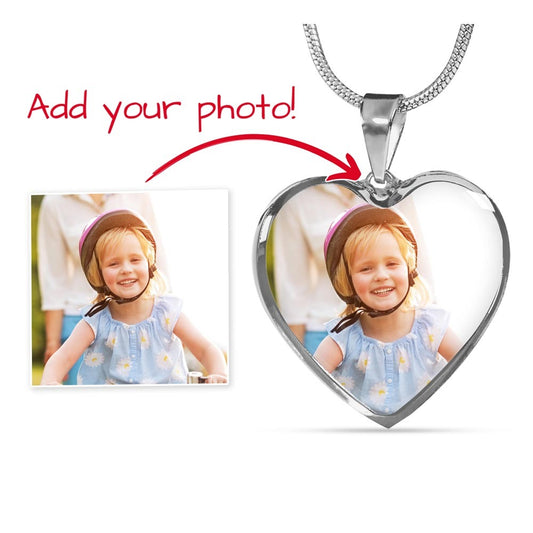 Buyer Upload Heart Necklace with Engraving