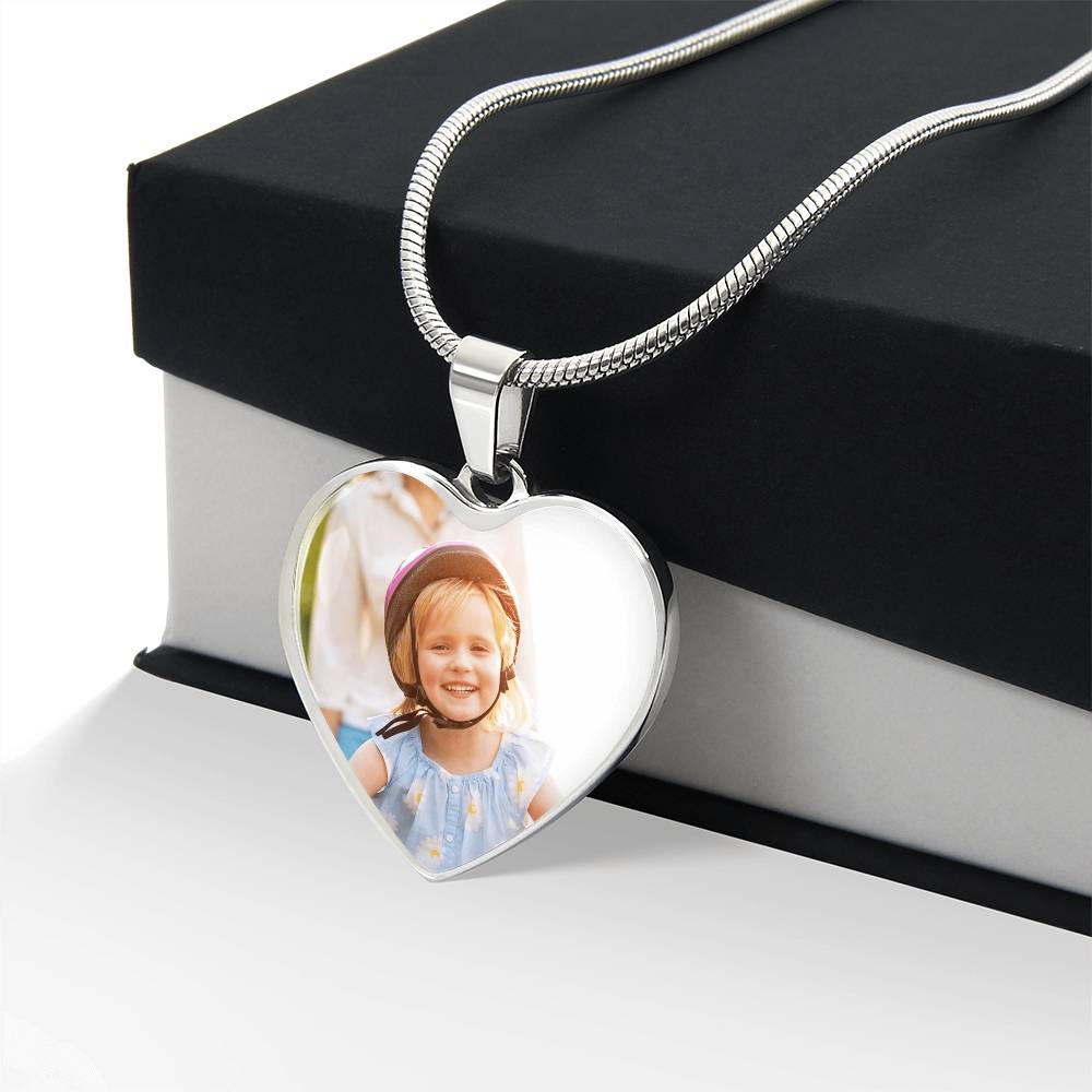 Buyer Upload Heart Necklace with Engraving