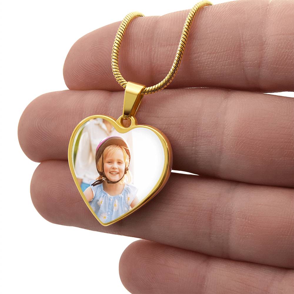 Buyer Upload Heart Necklace with Engraving