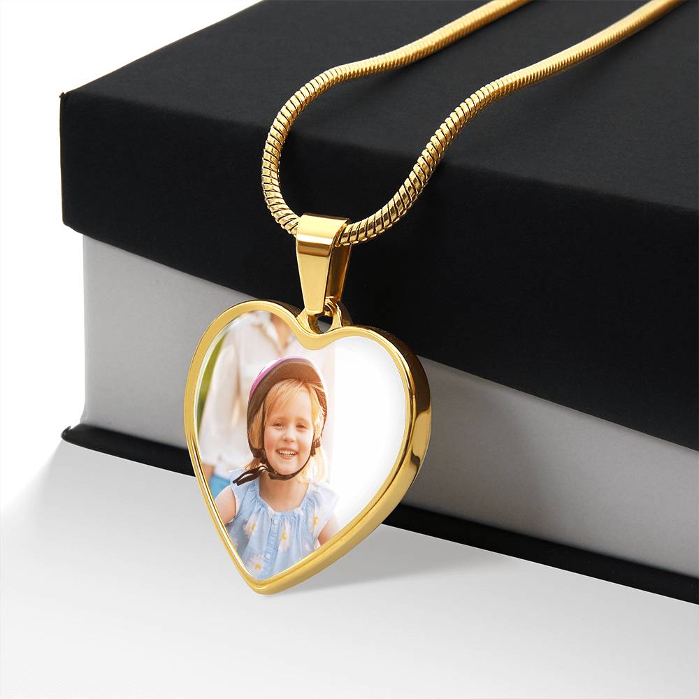 Buyer Upload Heart Necklace with Engraving
