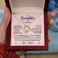 To My Daughter Forever Love Necklace 14k white gold or 18k yellow gold over stainless steel