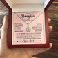 To My Daughter 14k white gold finish over stainless steel