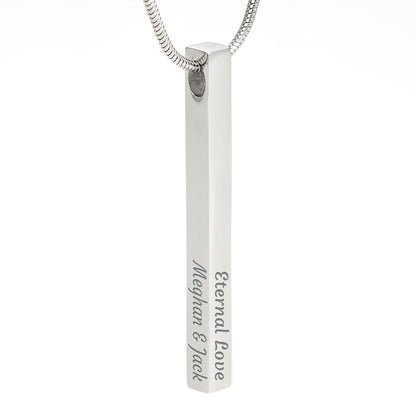 4-Sided Stick Necklace - Engraved