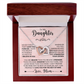 To My Daughter "Love,Mom" Interlocking Hearts necklace