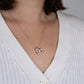 To My Daughter Forever Love Necklace 14k white gold or 18k yellow gold over stainless steel