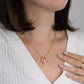 To My Daughter Forever Love Necklace 14k white gold or 18k yellow gold over stainless steel