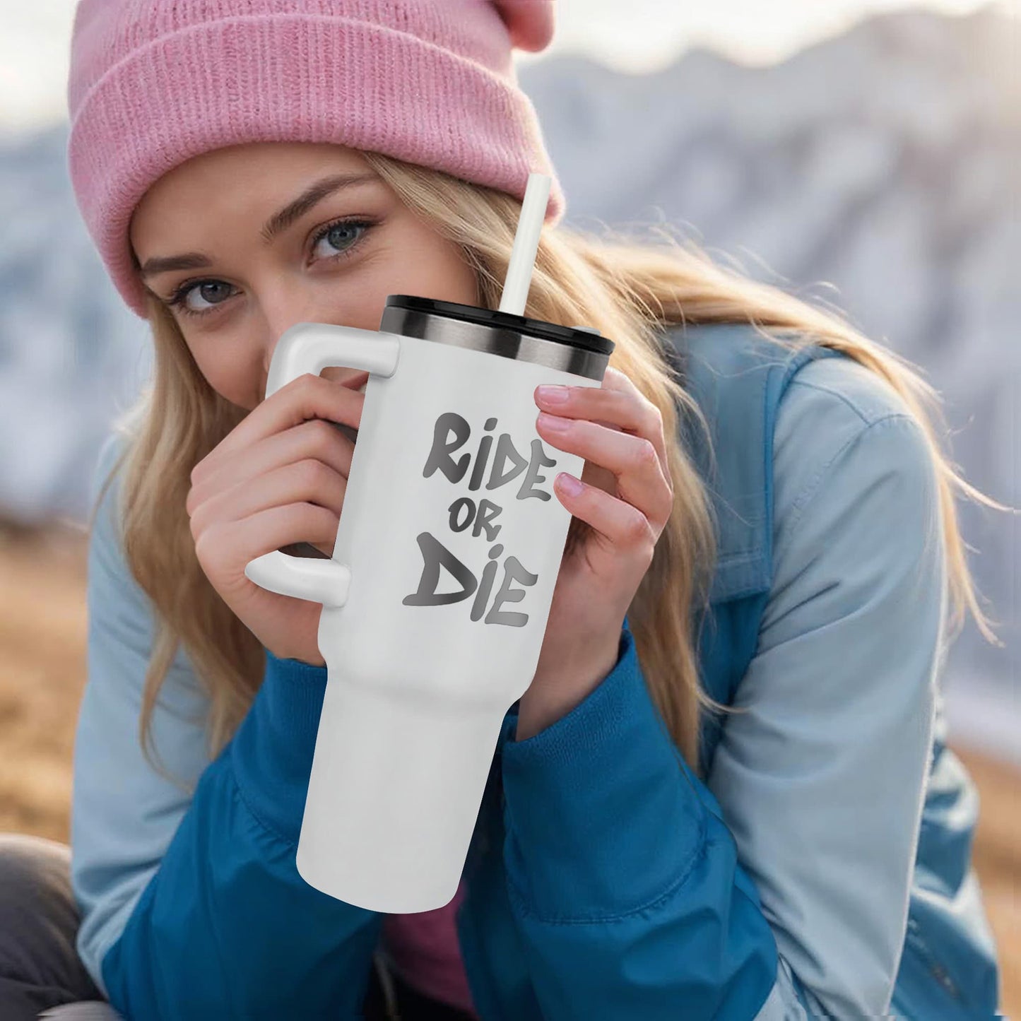 Pinnacle 40oz Tumbler "Ride or Die"