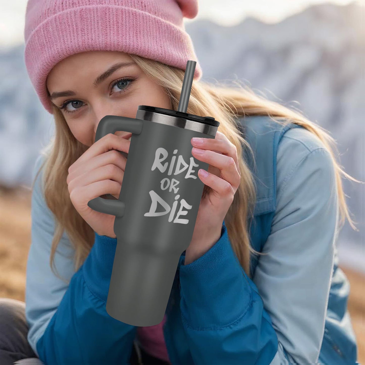Pinnacle 40oz Tumbler "Ride or Die"