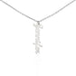 Multi vertical name necklace - personalized stacked name pendant in gold