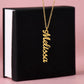 Give your special someone a custom vertical necklace made just for them! Our Personalized Vertical Name Necklace is the perfect gift for your loved ones and will become a versatile accessory for any occasion. From a heart-warming holiday present, anniversary or birthday gift, or just because, this unique necklace adds a trendy touch to any outfit.