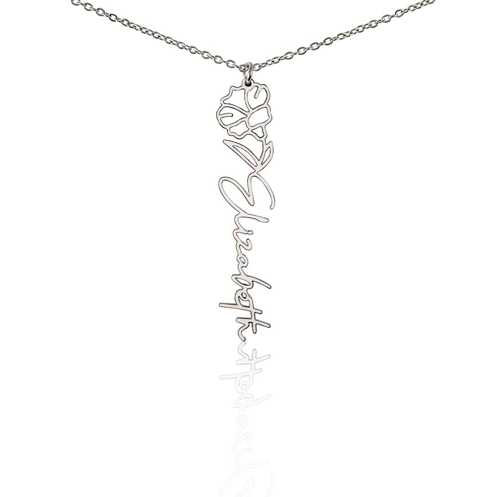 Flower Name Necklace