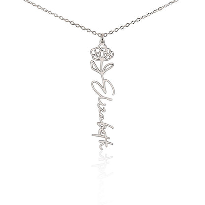 Flower Name Necklace