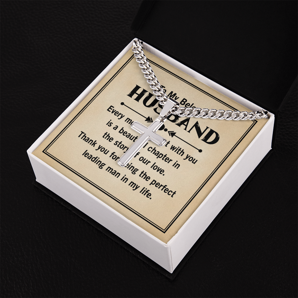 Personalized Cross with Cuban Link Chain