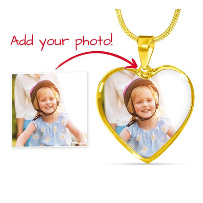Buyer Upload Heart Necklace with Engraving