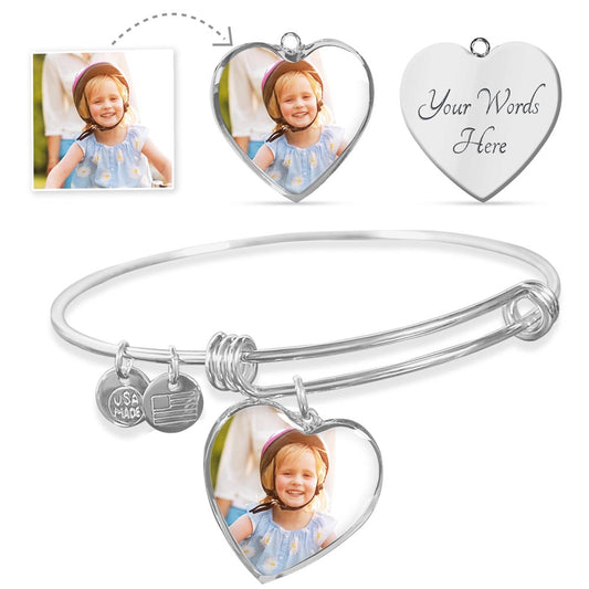 Heart Bracelet with Engraving