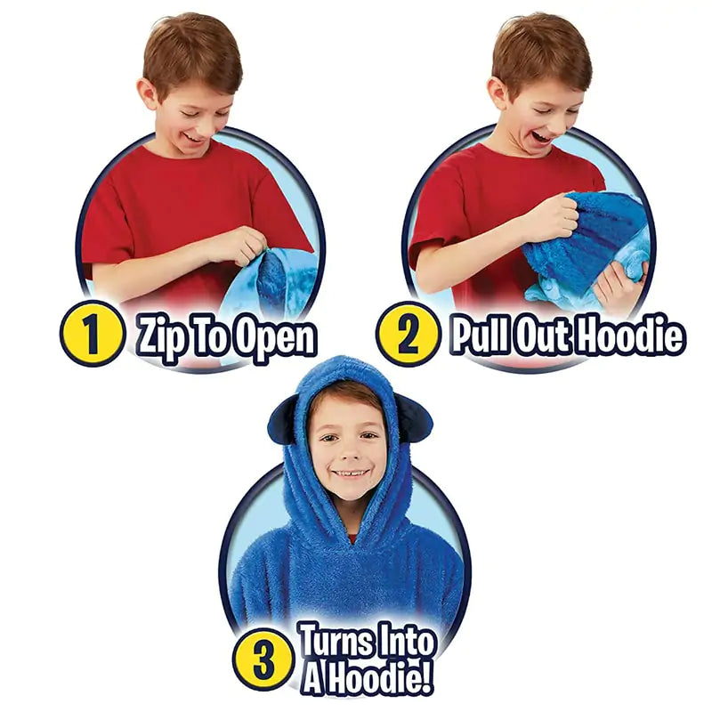 Kids hoodie blanket