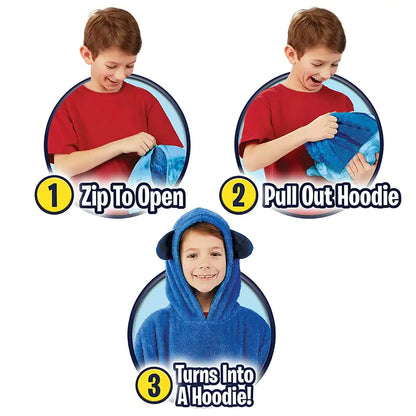 Kids hoodie blanket